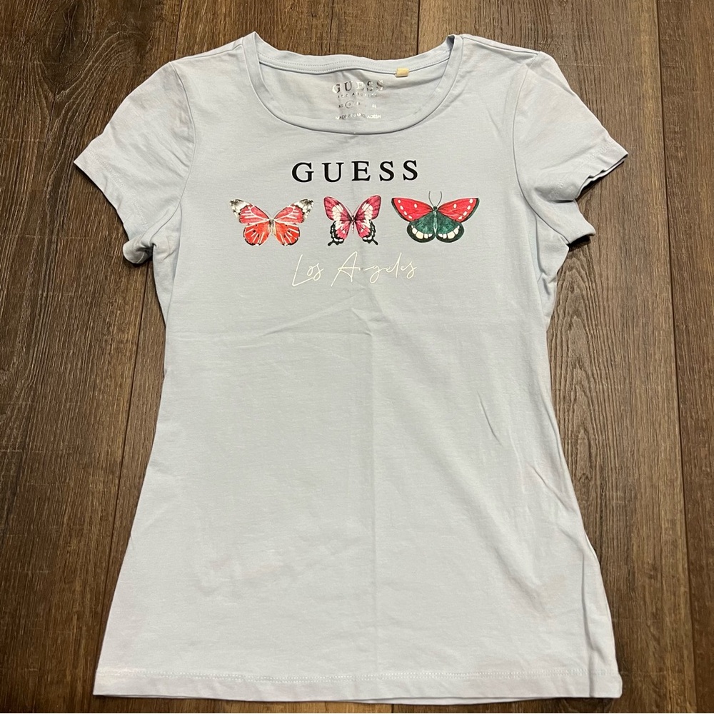 Guess Los Angeles butterfly tee